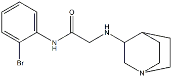 2-{1-azabicyclo[2.2.2]octan-3-ylamino}-N-(2-bromophenyl)acetamide 구조식 이미지