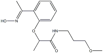 2-{2-[1-(hydroxyimino)ethyl]phenoxy}-N-(3-methoxypropyl)propanamide 구조식 이미지