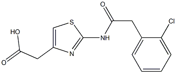 2-{2-[2-(2-chlorophenyl)acetamido]-1,3-thiazol-4-yl}acetic acid Structure