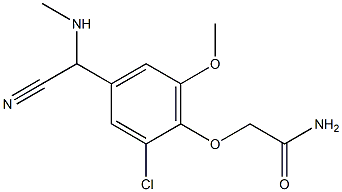 2-{2-chloro-4-[cyano(methylamino)methyl]-6-methoxyphenoxy}acetamide Structure