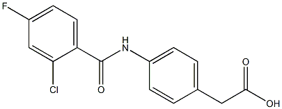 2-{4-[(2-chloro-4-fluorobenzene)amido]phenyl}acetic acid Structure