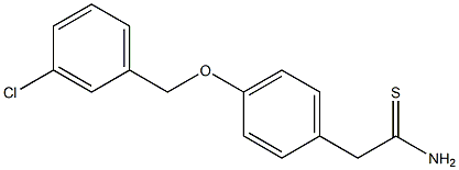 2-{4-[(3-chlorophenyl)methoxy]phenyl}ethanethioamide 구조식 이미지