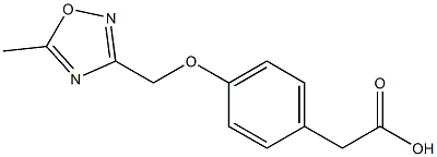 2-{4-[(5-methyl-1,2,4-oxadiazol-3-yl)methoxy]phenyl}acetic acid Structure