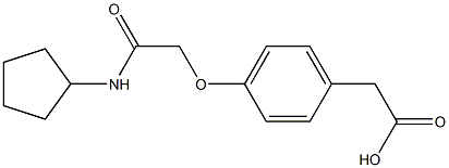 2-{4-[(cyclopentylcarbamoyl)methoxy]phenyl}acetic acid 구조식 이미지