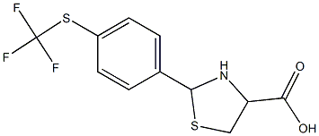 2-{4-[(trifluoromethyl)sulfanyl]phenyl}-1,3-thiazolidine-4-carboxylic acid Structure