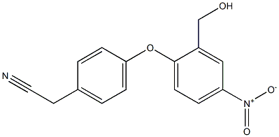 2-{4-[2-(hydroxymethyl)-4-nitrophenoxy]phenyl}acetonitrile Structure