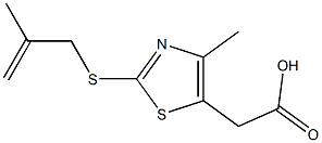 2-{4-methyl-2-[(2-methylprop-2-en-1-yl)sulfanyl]-1,3-thiazol-5-yl}acetic acid 구조식 이미지