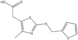 2-{4-methyl-2-[(thiophen-2-ylmethyl)sulfanyl]-1,3-thiazol-5-yl}acetic acid 구조식 이미지