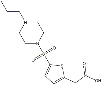 2-{5-[(4-propylpiperazine-1-)sulfonyl]thiophen-2-yl}acetic acid Structure