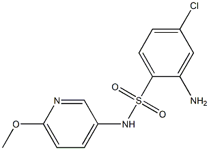 2-amino-4-chloro-N-(6-methoxypyridin-3-yl)benzene-1-sulfonamide 구조식 이미지