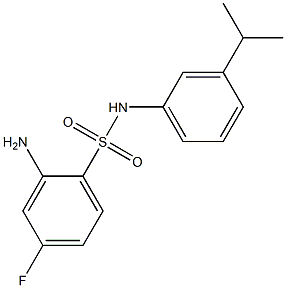 2-amino-4-fluoro-N-[3-(propan-2-yl)phenyl]benzene-1-sulfonamide 구조식 이미지