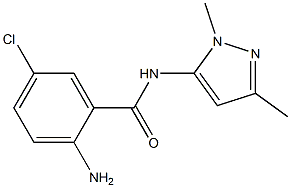 2-amino-5-chloro-N-(1,3-dimethyl-1H-pyrazol-5-yl)benzamide 구조식 이미지