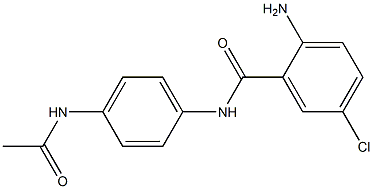 2-amino-5-chloro-N-(4-acetamidophenyl)benzamide 구조식 이미지