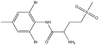 2-amino-N-(2,6-dibromo-4-methylphenyl)-4-methanesulfonylbutanamide 구조식 이미지