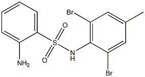 2-amino-N-(2,6-dibromo-4-methylphenyl)benzene-1-sulfonamide 구조식 이미지