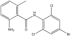 2-amino-N-(4-bromo-2,6-dichlorophenyl)-6-methylbenzamide 구조식 이미지