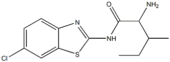 2-amino-N-(6-chloro-1,3-benzothiazol-2-yl)-3-methylpentanamide Structure