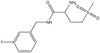 2-amino-N-[(3-fluorophenyl)methyl]-4-methanesulfonylbutanamide Structure