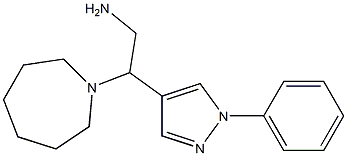 2-azepan-1-yl-2-(1-phenyl-1H-pyrazol-4-yl)ethanamine 구조식 이미지