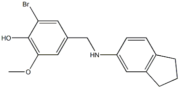 2-bromo-4-[(2,3-dihydro-1H-inden-5-ylamino)methyl]-6-methoxyphenol 구조식 이미지