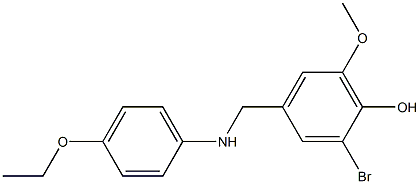 2-bromo-4-{[(4-ethoxyphenyl)amino]methyl}-6-methoxyphenol Structure