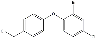 2-bromo-4-chloro-1-[4-(chloromethyl)phenoxy]benzene 구조식 이미지