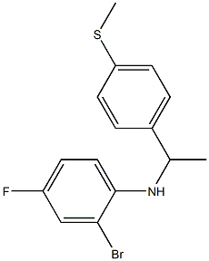 2-bromo-4-fluoro-N-{1-[4-(methylsulfanyl)phenyl]ethyl}aniline Structure