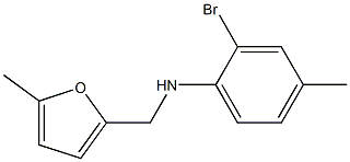 2-bromo-4-methyl-N-[(5-methylfuran-2-yl)methyl]aniline 구조식 이미지