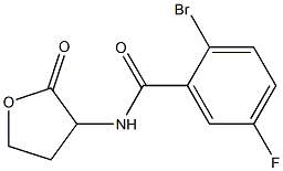 2-bromo-5-fluoro-N-(2-oxooxolan-3-yl)benzamide Structure