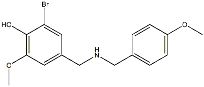 2-bromo-6-methoxy-4-({[(4-methoxyphenyl)methyl]amino}methyl)phenol 구조식 이미지