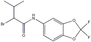 2-bromo-N-(2,2-difluoro-2H-1,3-benzodioxol-5-yl)-3-methylbutanamide Structure