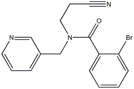 2-bromo-N-(2-cyanoethyl)-N-(pyridin-3-ylmethyl)benzamide 구조식 이미지