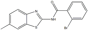 2-bromo-N-(6-methyl-1,3-benzothiazol-2-yl)benzamide Structure