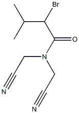 2-bromo-N,N-bis(cyanomethyl)-3-methylbutanamide Structure