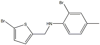 2-bromo-N-[(5-bromothiophen-2-yl)methyl]-4-methylaniline Structure