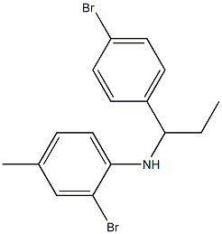 2-bromo-N-[1-(4-bromophenyl)propyl]-4-methylaniline 구조식 이미지