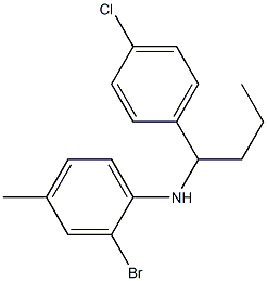 2-bromo-N-[1-(4-chlorophenyl)butyl]-4-methylaniline 구조식 이미지