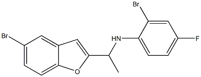 2-bromo-N-[1-(5-bromo-1-benzofuran-2-yl)ethyl]-4-fluoroaniline Structure