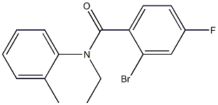 2-bromo-N-ethyl-4-fluoro-N-(2-methylphenyl)benzamide 구조식 이미지