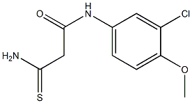2-carbamothioyl-N-(3-chloro-4-methoxyphenyl)acetamide 구조식 이미지