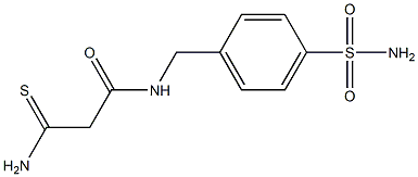 2-carbamothioyl-N-[(4-sulfamoylphenyl)methyl]acetamide Structure