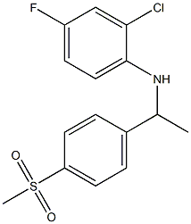 2-chloro-4-fluoro-N-[1-(4-methanesulfonylphenyl)ethyl]aniline Structure