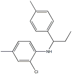 2-chloro-4-methyl-N-[1-(4-methylphenyl)propyl]aniline Structure