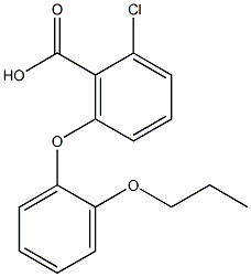 2-chloro-6-(2-propoxyphenoxy)benzoic acid 구조식 이미지