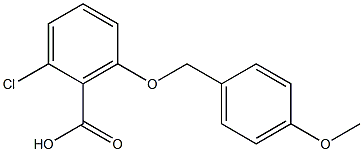 2-chloro-6-[(4-methoxyphenyl)methoxy]benzoic acid 구조식 이미지