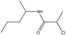 2-chloro-N-(1-methylbutyl)propanamide 구조식 이미지