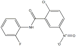 2-chloro-N-(2-fluorophenyl)-5-nitrobenzamide Structure