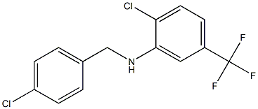 2-chloro-N-[(4-chlorophenyl)methyl]-5-(trifluoromethyl)aniline Structure