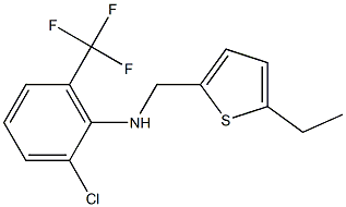 2-chloro-N-[(5-ethylthiophen-2-yl)methyl]-6-(trifluoromethyl)aniline 구조식 이미지