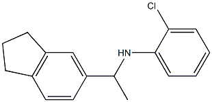 2-chloro-N-[1-(2,3-dihydro-1H-inden-5-yl)ethyl]aniline Structure